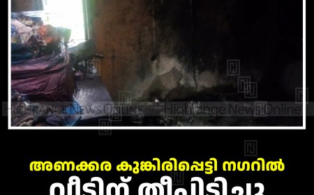 അണക്കര കുങ്കിരിപ്പെട്ടി നഗറില്‍ വീടിന് തീപിടിച്ചു