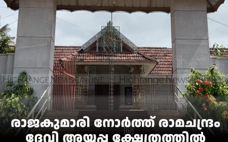 രാജകുമാരി നോര്‍ത്ത് രാമചന്ദ്രം ദേവി അയ്യപ്പ ക്ഷേത്രത്തില്‍ മകരവിളക്ക് മഹോത്സവം 10 മുതല്‍ 14 വരെ