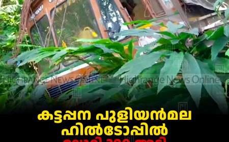 കട്ടപ്പന പുളിയന്‍മല ഹില്‍ടോപ്പില്‍ ലോറി 200 അടി താഴ്ചയിലേക്ക് മറിഞ്ഞു: ഡ്രൈവര്‍ക്ക് പരിക്ക്