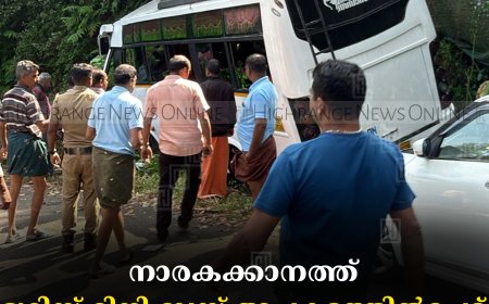 നാരകക്കാനത്ത് ടൂറിസ്റ്റ് മിനി ബസ് അപകടത്തില്‍പെട്ട് സഞ്ചാരികള്‍ക്ക് പരിക്ക്   