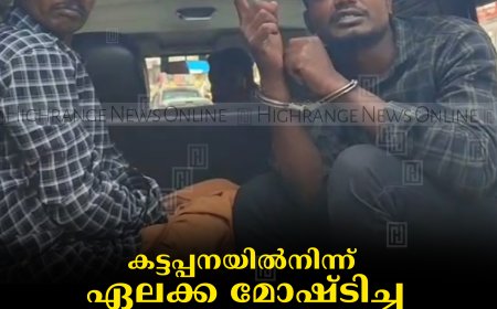 കട്ടപ്പനയില്‍നിന്ന്  ഏലക്ക മോഷ്ടിച്ച കാമാക്ഷി ബിജും മകന്‍ ബിബിനും പൊലീസ് പിടിയില്‍