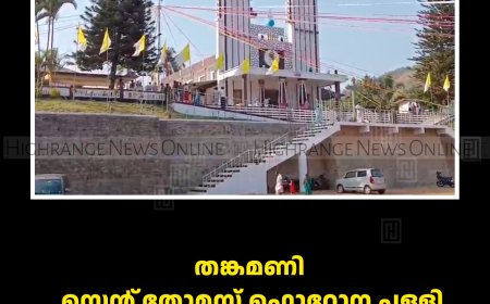 തങ്കമണി സെന്റ് തോമസ് ഫൊറോന പള്ളി തിരുനാളിന് കൊടിയേറി