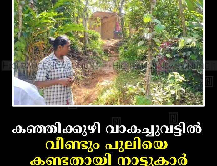 കഞ്ഞിക്കുഴി വാകച്ചുവട്ടില്‍ വീണ്ടും പുലിയെ കണ്ടതായി നാട്ടുകാര്‍