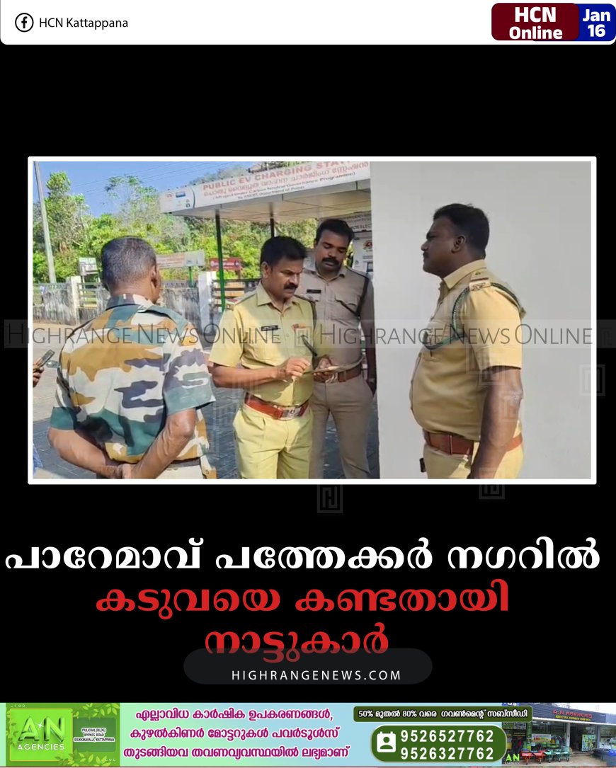 പാറേമാവ് പത്തേക്കര്‍ നഗറില്‍ കടുവയെ കണ്ടതായി നാട്ടുകാര്‍  