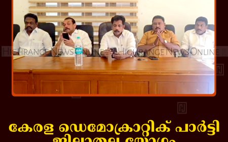 കേരള ഡെമോക്രാറ്റിക് പാര്‍ട്ടി ജില്ലാതല യോഗം ചെറുതോണിയില്‍ ചേര്‍ന്നു