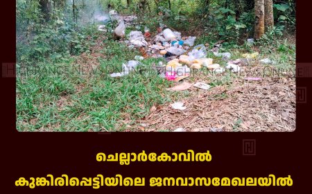 ചെല്ലാര്‍കോവില്‍ കുങ്കിരിപ്പെട്ടിയിലെ ജനവാസമേഖലയില്‍ മാലിന്യം തള്ളിയതായി പരാതി