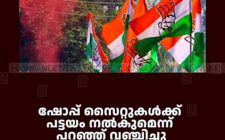 ഷോപ്പ് സൈറ്റുകള്‍ക്ക് പട്ടയം നല്‍കുമെന്ന് പറഞ്ഞ് വഞ്ചിച്ചു: 10ന് കട്ടപ്പനയില്‍ കോണ്‍ഗ്രസ് പ്രതിഷേധം