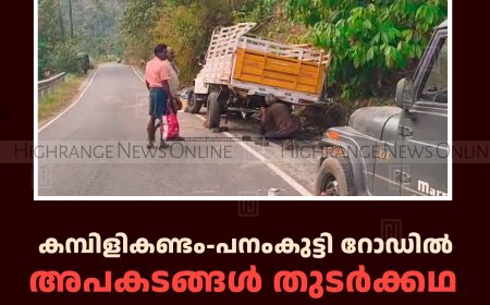 കമ്പിളികണ്ടം-പനംകുട്ടി റോഡില്‍ അപകടങ്ങള്‍ തുടര്‍ക്കഥ:  സൂചനാ ബോര്‍ഡുകള്‍ സ്ഥാപിക്കണമെന്ന് നാട്ടുകാര്‍ 