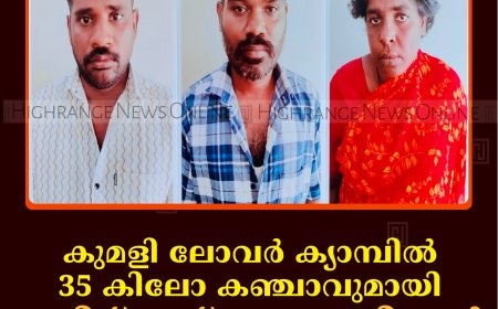 കുമളി ലോവര്‍ ക്യാമ്പില്‍ 35 കിലോ കഞ്ചാവുമായി തമിഴ്‌നാട് സ്വദേശികള്‍ പിടിയില്‍ 
