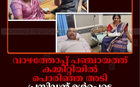 വാഴത്തോപ്പ് പഞ്ചായത്ത് കമ്മിറ്റിയില്‍ പൊരിഞ്ഞ അടി: പ്രസിഡന്റ് ഉള്‍പ്പെടെ 4 പേര്‍ ചികിത്സയില്‍: ആരോപണ- പ്രത്യാരോപണവുമായി ഇടത് വലത് മുന്നണികള്‍
