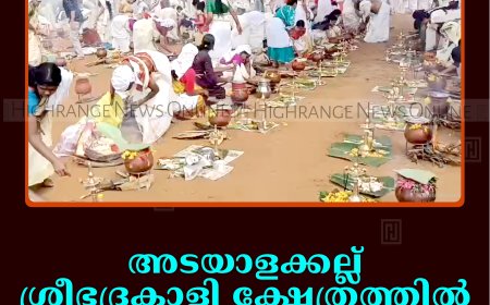 അടയാളക്കല്ല് ശ്രീഭദ്രകാളി ക്ഷേത്രത്തില്‍ പൊങ്കാല നടത്തി