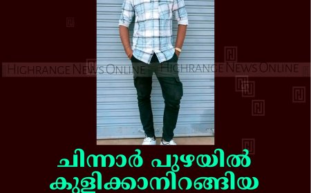 ചിന്നാര്‍ പുഴയില്‍ കുളിക്കാനിറങ്ങിയ വാത്തിക്കുടി സ്വദേശി മുങ്ങിമരിച്ചു