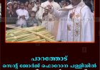 പാറത്തോട് സെന്റ് ജോര്‍ജ് ഫൊറോന പള്ളിയില്‍ ഓശാന തിരുനാള്‍ ആചരിച്ചു