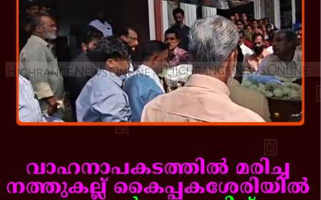 വാഹനാപകടത്തില്‍ മരിച്ച നത്തുകല്ല് കൈപ്പകശേരിയില്‍ ഡോണ്‍ തോമസിന് നാടിന്റെ യാത്രാമൊഴി 