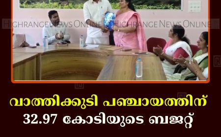 വാത്തിക്കുടി പഞ്ചായത്തിന് 32.97 കോടിയുടെ ബജറ്റ് 
