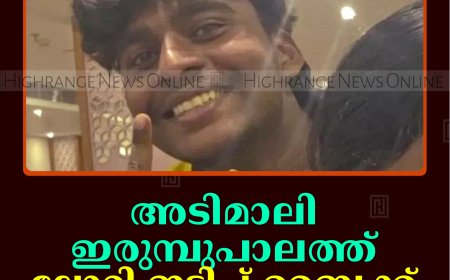 അടിമാലി ഇരുമ്പുപാലത്ത് ലോറി ഇടിച്ച് ബൈക്ക് യാത്രികന്‍ മരിച്ചു