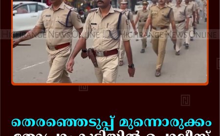 തെരഞ്ഞെടുപ്പ് മുന്നൊരുക്കം: തോപ്രാംകുടിയില്‍ പൊലീസ് റൂട്ട് മാര്‍ച്ച് നടത്തി   