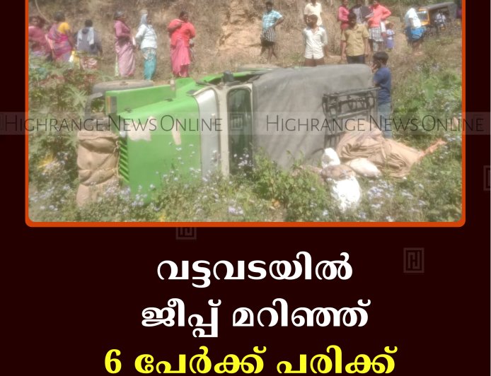 വട്ടവടയില്‍ ജീപ്പ് മറിഞ്ഞ് 6 പേര്‍ക്ക് പരിക്ക്  