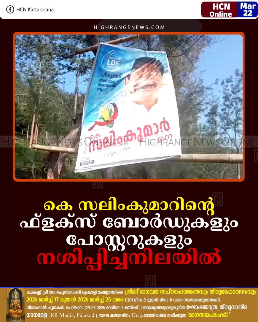 കെ സലിംകുമാറിന്റെ ഫ്‌ളക്‌സ് ബോര്‍ഡുകളും പോസ്റ്ററുകളും നശിപ്പിച്ചനിലയില്‍