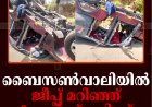 ബൈസണ്‍വാലിയില്‍ ജീപ്പ് മറിഞ്ഞ് 6 പേര്‍ക്ക് പരിക്ക്