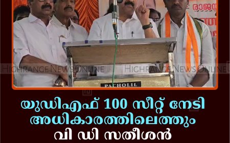 യുഡിഎഫ് 100 സീറ്റ് നേടി അധികാരത്തിലെത്തും: വി ഡി സതീശന്‍ 