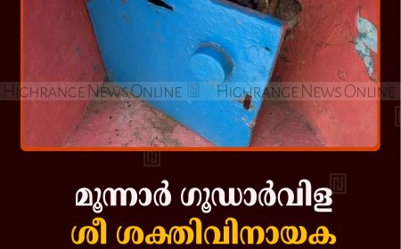 മൂന്നാര്‍ ഗൂഡാര്‍വിള ശീ ശക്തിവിനായക ക്ഷേത്രത്തില്‍ മോഷണം
