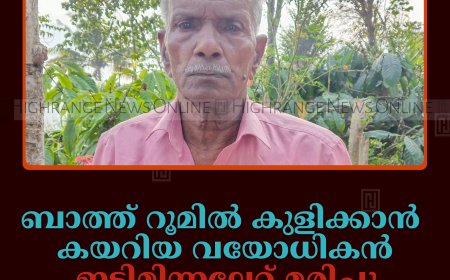 ബാത്ത് റൂമിൽ കുളിക്കാൻ കയറിയ വയോധികൻ ഇടിമിന്നലേറ്റ് മരിച്ചു: സംഭവം അയ്യപ്പൻകോവിൽ ആറേക്കറിൽ 