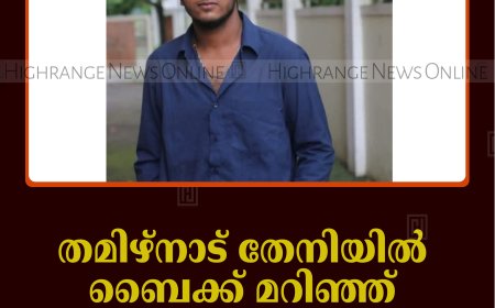 തമിഴ്നാട് തേനിയില്‍ ബൈക്ക് മറിഞ്ഞ് നെടുങ്കണ്ടം സ്വദേശി മരിച്ചു