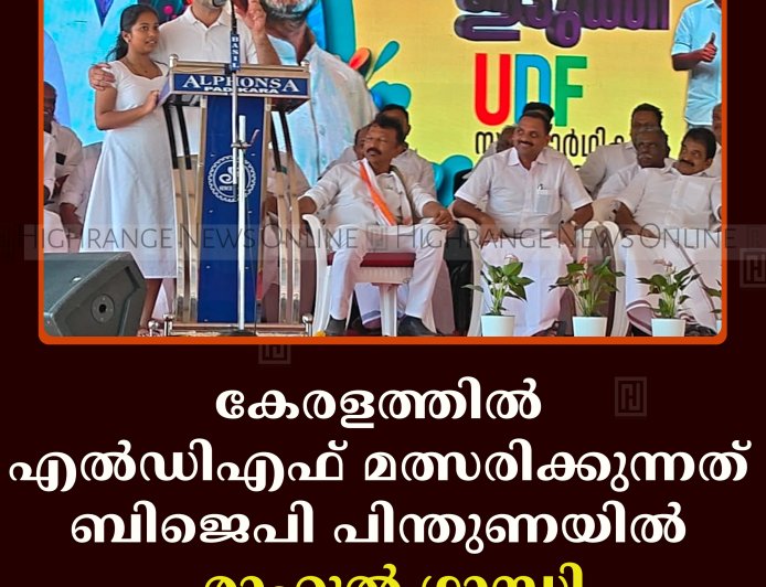 കേരളത്തില്‍ എല്‍ഡിഎഫ് മത്സരിക്കുന്നത് ബിജെപി പിന്തുണയില്‍ : രാഹുല്‍ ഗാന്ധി
