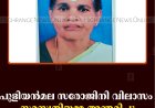പുളിയന്‍മല സരോജിനി വിലാസം സരസ്വതിയമ്മ അന്തരിച്ചു