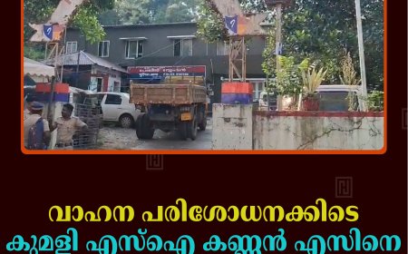 വാഹന പരിശോധനക്കിടെ കുമളി എസ്‌ഐ കണ്ണന്‍ എസിനെ കൈയേറ്റം ചെയ്തതായി പരാതി 
