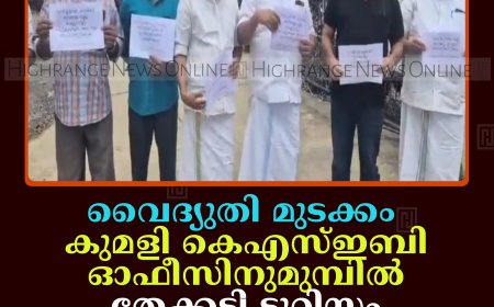 വൈദ്യുതി മുടക്കം: കുമളി കെഎസ്ഇബി ഓഫീസിനുമുമ്പില്‍ തേക്കടി ടൂറിസം കോ-ഓര്‍ഡിനേഷന്‍ കമ്മിറ്റി ധര്‍ണ നടത്തി