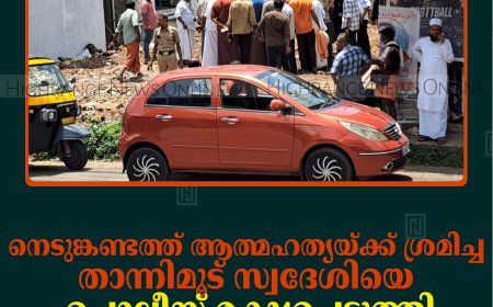 നെടുങ്കണ്ടത്ത് ആത്മഹത്യയ്ക്ക് ശ്രമിച്ച താന്നിമൂട് സ്വദേശിയെ പൊലീസ് രക്ഷപെടുത്തി