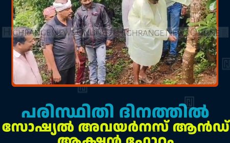 പരിസ്ഥിതി ദിനത്തില്‍ സോഷ്യല്‍ അവയര്‍നസ് ആന്‍ഡ് ആക്ഷന്‍ ഫോറം മരം മുറിച്ച് പ്രതിഷേധിച്ചു