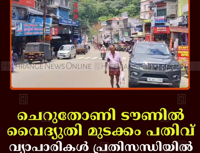 ചെറുതോണി ടൗണില്‍ വൈദ്യുതി മുടക്കം പതിവ്: വ്യാപാരികള്‍ പ്രതിസന്ധിയില്‍   