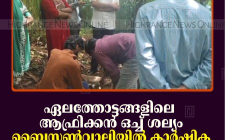 ഏലത്തോട്ടങ്ങളിലെ ആഫ്രിക്കന്‍ ഒച്ച് ശല്യം: ബൈസണ്‍വാലിയില്‍ കാര്‍ഷിക സര്‍വകലാശാലാ വിദഗ്ധ സംഘം സന്ദര്‍ശനം നടത്തി