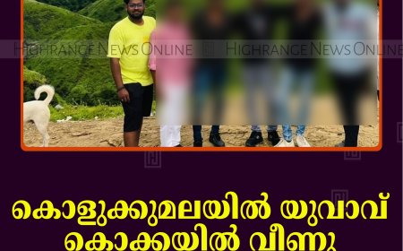 കൊളുക്കുമലയില്‍ യുവാവ് കൊക്കയില്‍ വീണു: ആത്മഹത്യയെന്ന് സംശയം