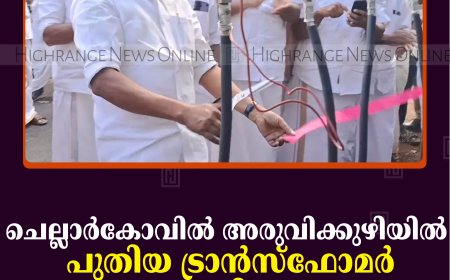 ചെല്ലാര്‍കോവില്‍ അരുവിക്കുഴിയില്‍ പുതിയ ട്രാന്‍സ്‌ഫോമര്‍ സ്ഥാപിച്ചു   