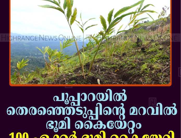 പൂപ്പാറയില്‍ തെരഞ്ഞെടുപ്പിന്റെ മറവില്‍ ഭൂമി കൈയേറ്റം: 100 ഏക്കര്‍ ഭൂമി കൈയേറി കൃഷിയിറക്കി   