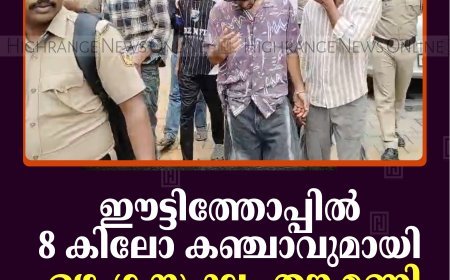 ഈട്ടിത്തോപ്പില്‍ 8 കിലോ കഞ്ചാവുമായി ഏഴംഗ സംഘം തങ്കമണി പൊലീസിന്റെ പിടിയില്‍