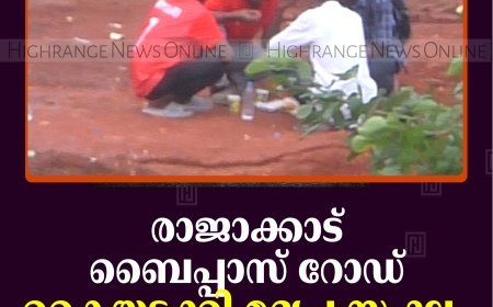 രാജാക്കാട് ബൈപ്പാസ് റോഡ് കൈയടക്കി മദ്യപ സംഘം 