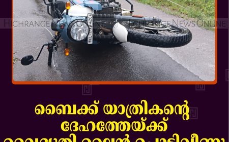 ബൈക്ക് യാത്രികന്റെ ദേഹത്തേയ്ക്ക് വൈദ്യുതി ലൈന്‍ പൊട്ടിവീണു: സംഭവം കട്ടപ്പനയില്‍