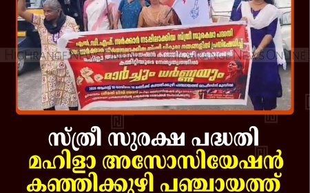 സ്ത്രീ സുരക്ഷ പദ്ധതി:  മഹിളാ അസോസിയേഷന്‍ കഞ്ഞിക്കുഴി പഞ്ചായത്ത് ഓഫീസ് പടിക്കലേയ്ക്ക് മാര്‍ച്ച് നടത്തി 