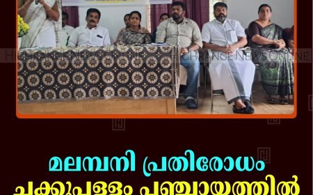 മലമ്പനി പ്രതിരോധം: ചക്കുപള്ളം പഞ്ചായത്തില്‍ ഏകോപനയോഗം ചേര്‍ന്നു 