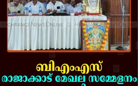 ബിഎംഎസ് രാജാക്കാട് മേഖല സമ്മേളനം നടത്തി 