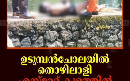 ഉടുമ്പന്‍ചോലയില്‍ തൊഴിലാളി എസ്‌റ്റേറ്റ് കുളത്തില്‍ മുങ്ങിമരിച്ചു 