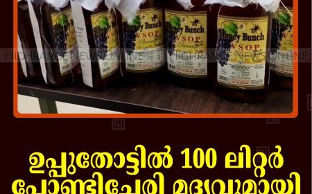 ഉപ്പുതോട്ടില്‍ 100 ലിറ്റര്‍ പോണ്ടിച്ചേരി മദ്യവുമായി ഒരാള്‍ പിടിയില്‍