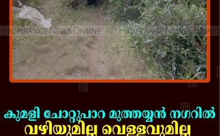കുമളി ചോറ്റുപാറ മുത്തയ്യന്‍ നഗറില്‍ വഴിയുമില്ല വെള്ളവുമില്ല ഒപ്പം വന്യമൃഗ ശല്യവും 
