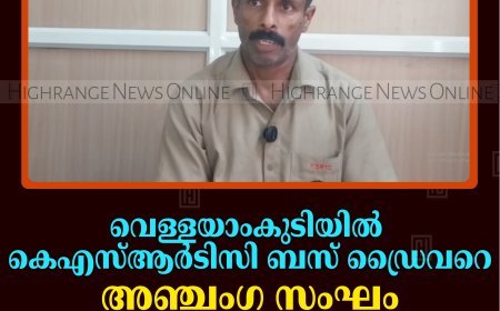വെള്ളയാംകുടിയില്‍ കെഎസ്ആര്‍ടിസി ബസ് ഡ്രൈവറെ അഞ്ചംഗ സംഘം മര്‍ദിച്ചതായി പരാതി