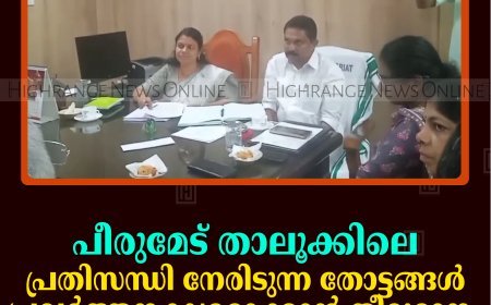 പീരുമേട് താലൂക്കിലെ പ്രതിസന്ധി നേരിടുന്ന തോട്ടങ്ങള്‍ പ്രവര്‍ത്തനക്ഷമമാക്കാന്‍ തീരുമാനം